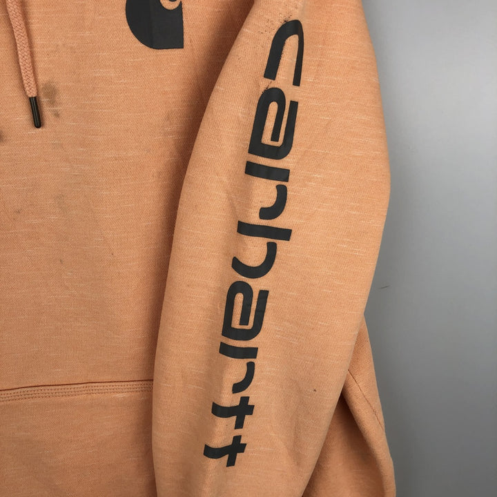 Carhartt Relaxed Fit Sweatshirt Pullover Hoodie, Men's XL cotton orange type Vintage Second Hand