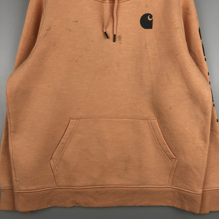 Carhartt Relaxed Fit Sweatshirt Pullover Hoodie, Men's XL cotton orange type Vintage Second Hand