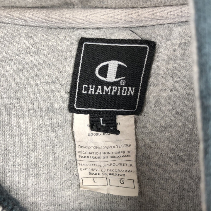 Champion Sweatshirt Pullover Hoodie, Men's Size L cotton Khaki type Vintage Second Hand