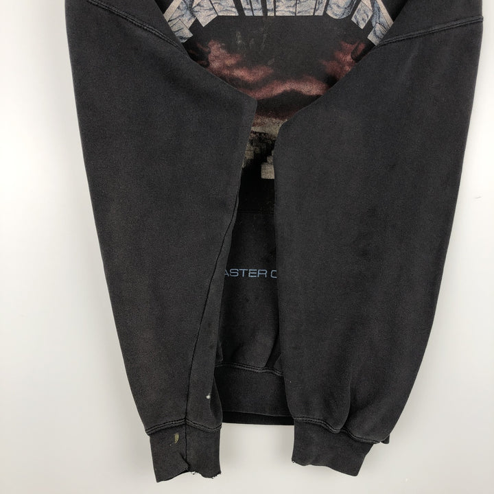 Fruit of the Loom Metallica Band Pullover Hoodie, Men's Size L cotton Charcoal Vintage Second Hand