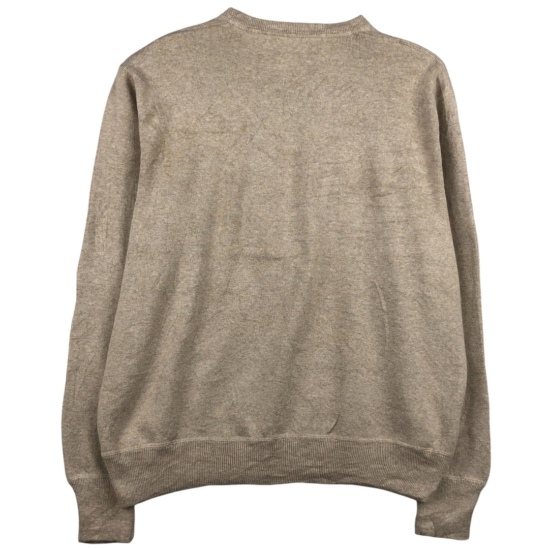 Ralph Lauren POLO Ralph Lauren cotton knit sweater, men's size L cotton Beige type Vintage Second Hand