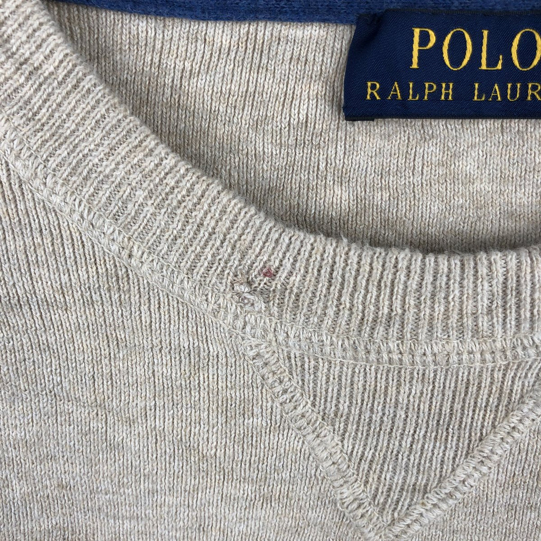Ralph Lauren POLO Ralph Lauren cotton knit sweater, men's size L cotton Beige type Vintage Second Hand