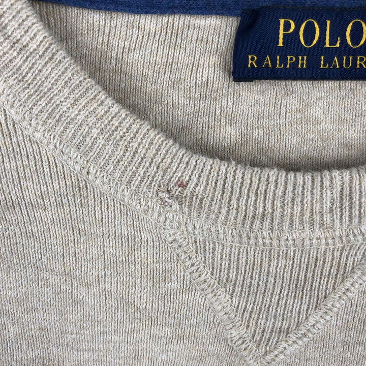 Ralph Lauren POLO Ralph Lauren cotton knit sweater, men's size L cotton Beige type Vintage Second Hand