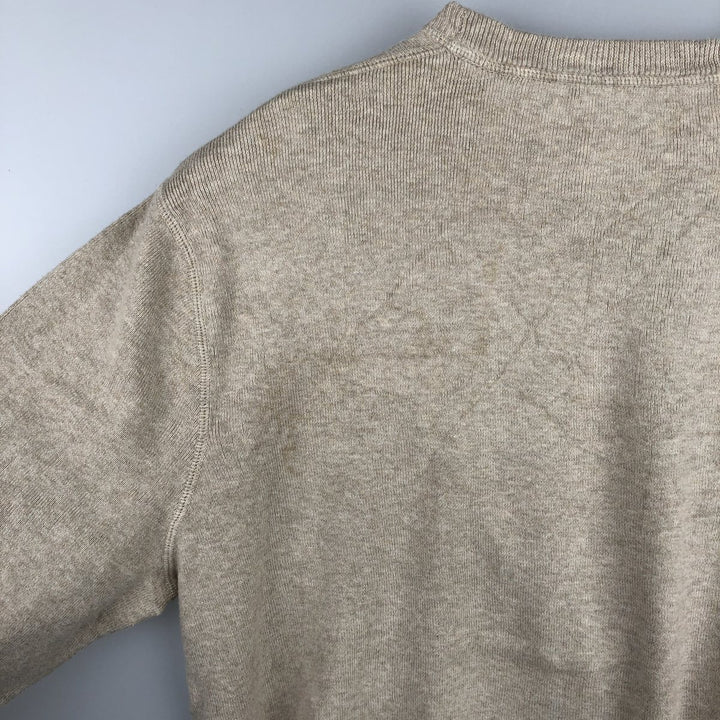 Ralph Lauren POLO Ralph Lauren cotton knit sweater, men's size L cotton Beige type Vintage Second Hand