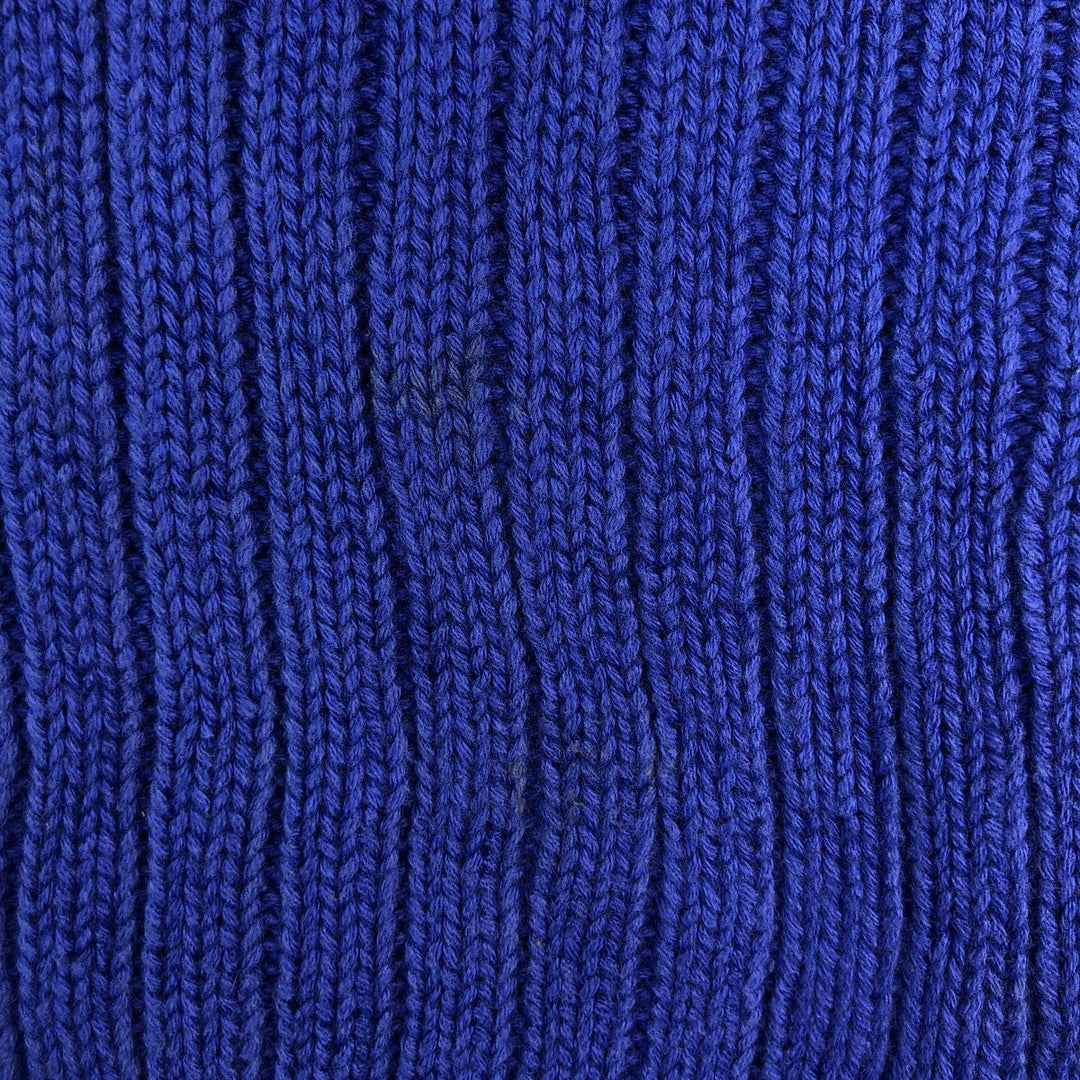 Ralph Lauren Chaps ribbed cotton knit sweater, size M, men's cotton blue type Vintage Second Hand