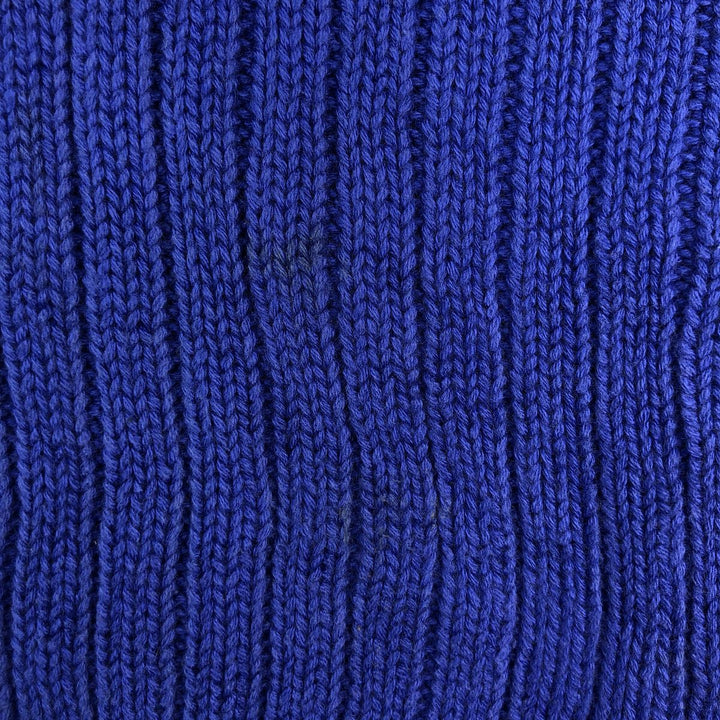Ralph Lauren Chaps ribbed cotton knit sweater, size M, men's cotton blue type Vintage Second Hand