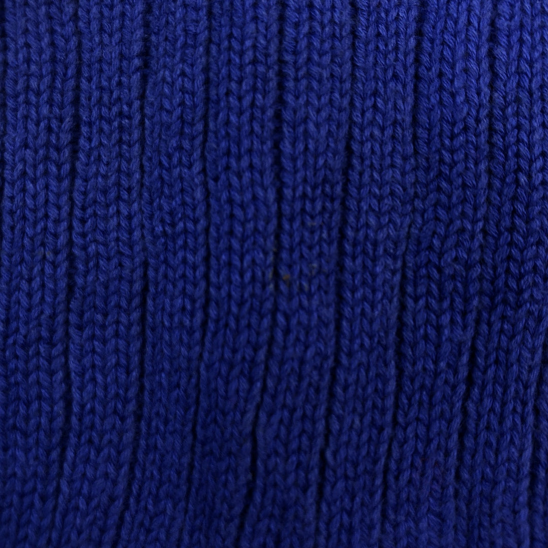 Ralph Lauren Chaps ribbed cotton knit sweater, size M, men's cotton blue type Vintage Second Hand
