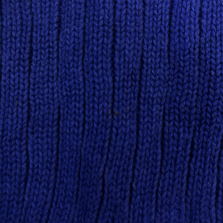 Ralph Lauren Chaps ribbed cotton knit sweater, size M, men's cotton blue type Vintage Second Hand