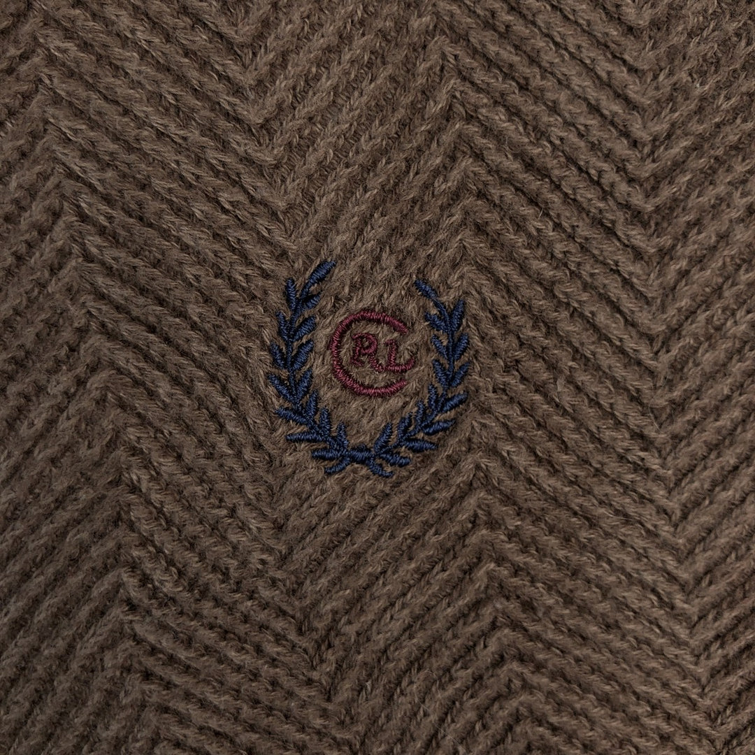 Ralph Lauren CHAPS Herringbone Cotton Knit Sweater Men's XL cotton brown type Vintage Second Hand