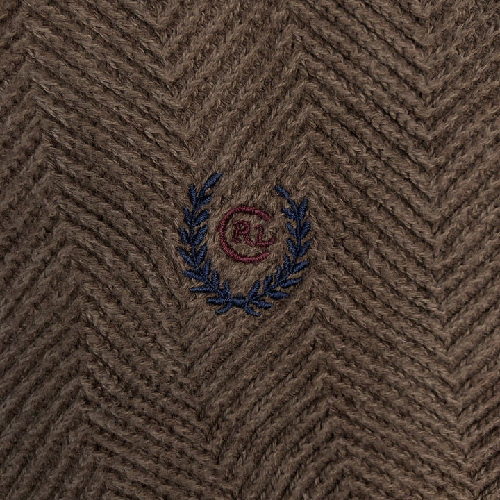 Ralph Lauren CHAPS Herringbone Cotton Knit Sweater Men's XL cotton brown type Vintage Second Hand