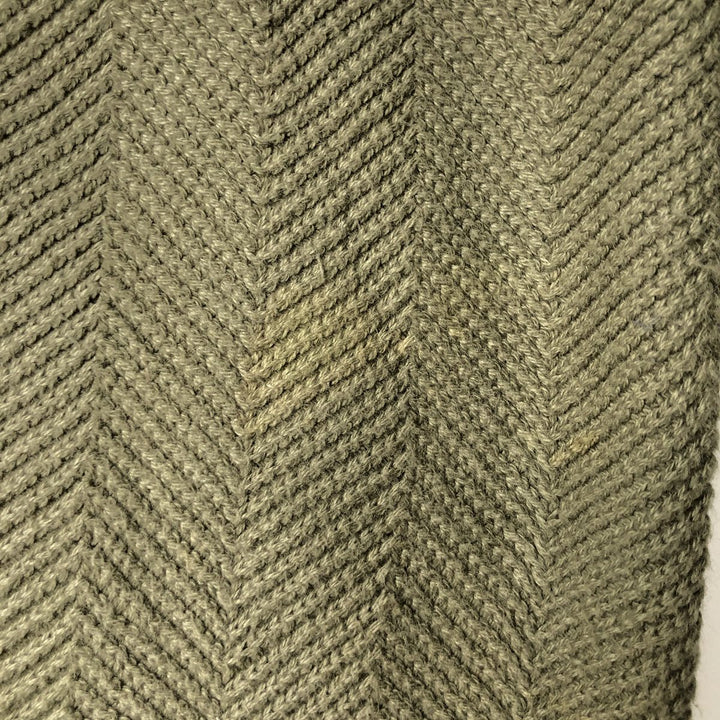 Ralph Lauren CHAPS Herringbone Cotton Knit Sweater Men's XL cotton Khaki type Vintage Second Hand