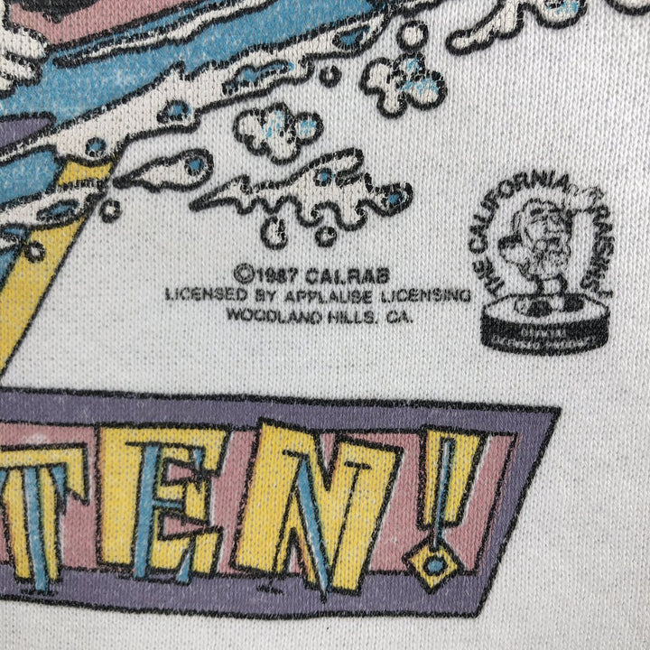 Vintage 1980'S California Raisins character sweatshirt, size L, men's unclear white type Vintage Second Hand