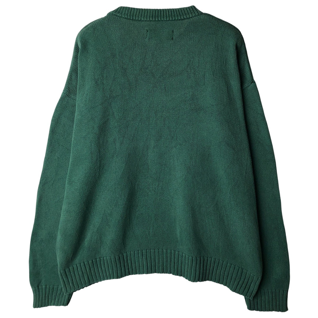 80s-90'S Eddie Bauer Black Tag Cotton Knit Sweater Men's XL Size Vintage cotton green type Vintage Second Hand