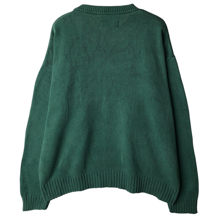 80s-90'S Eddie Bauer Black Tag Cotton Knit Sweater Men's XL Size Vintage cotton green type Vintage Second Hand