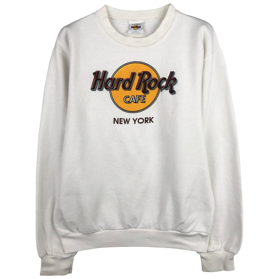 HARD ROCK CAFE Advertising Sweatshirt, Men's Size Small polyester white type Vintage Second Hand