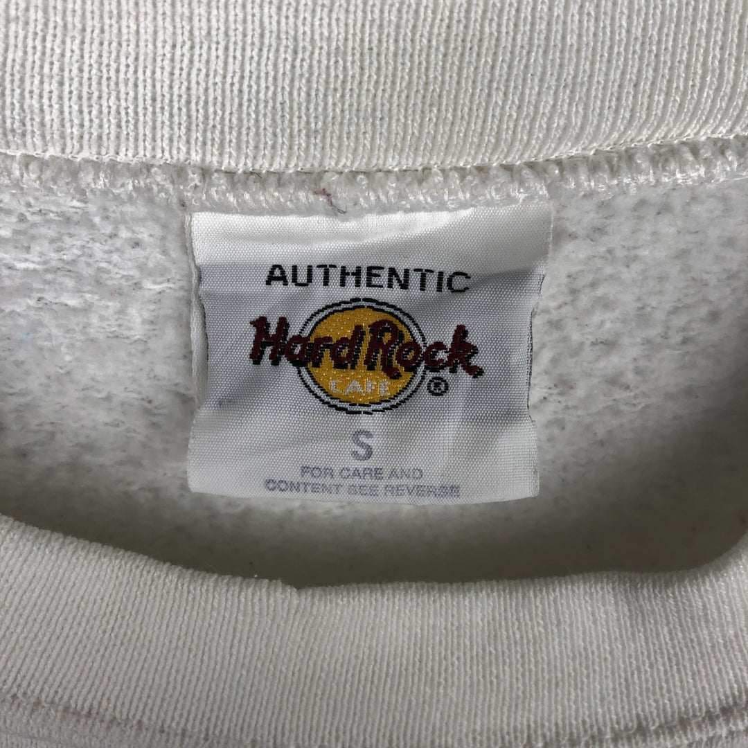 HARD ROCK CAFE Advertising Sweatshirt, Men's Size Small polyester white type Vintage Second Hand
