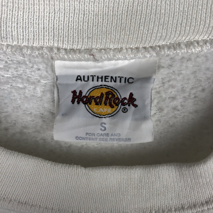HARD ROCK CAFE Advertising Sweatshirt, Men's Size Small polyester white type Vintage Second Hand