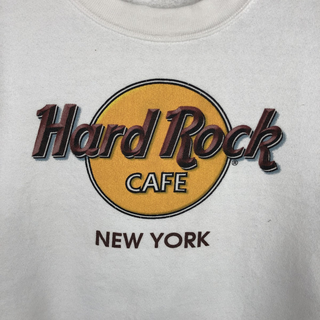HARD ROCK CAFE Advertising Sweatshirt, Men's Size Small polyester white type Vintage Second Hand