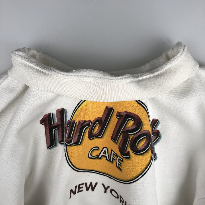 HARD ROCK CAFE Advertising Sweatshirt, Men's Size Small polyester white type Vintage Second Hand