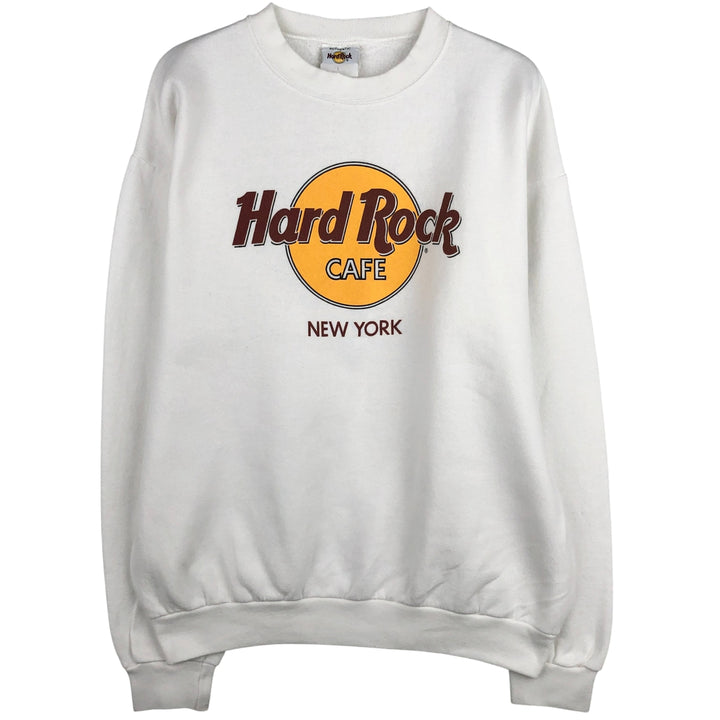 HARD ROCK CAFE Advertising Sweatshirt, Men's Size L polyester white type Vintage Second Hand