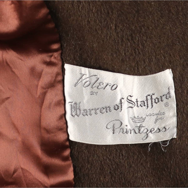 90'S Hutzel's faux fur coat/wool coat, women's size L, vintage unclear brown type Vintage Second Hand