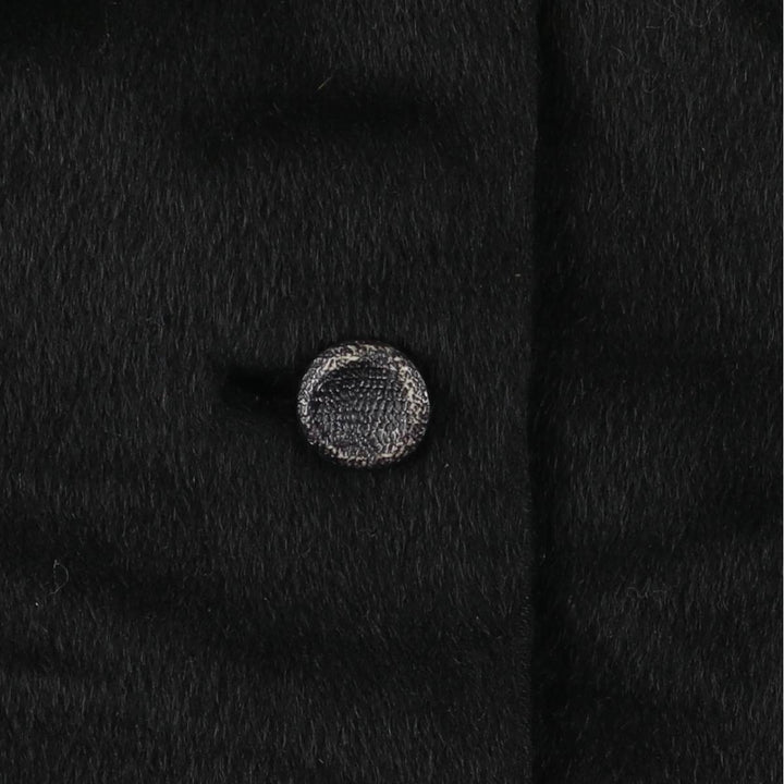 Fur coat, wool coat, women's size M unclear black type Vintage Second Hand