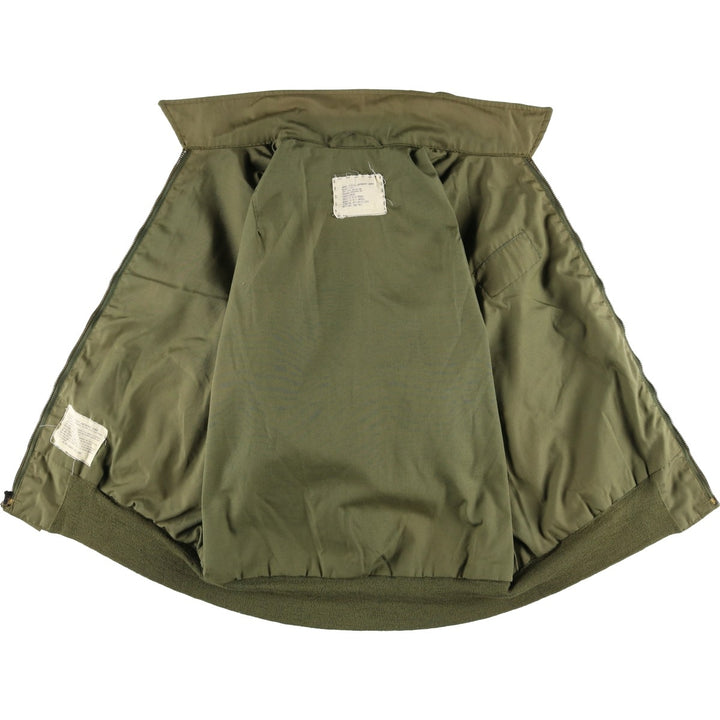 1970'S US Military Flight Jacket, Made in USA, Large Regular, Men's Size L, Vintage Nylon Khaki type Vintage Second Hand