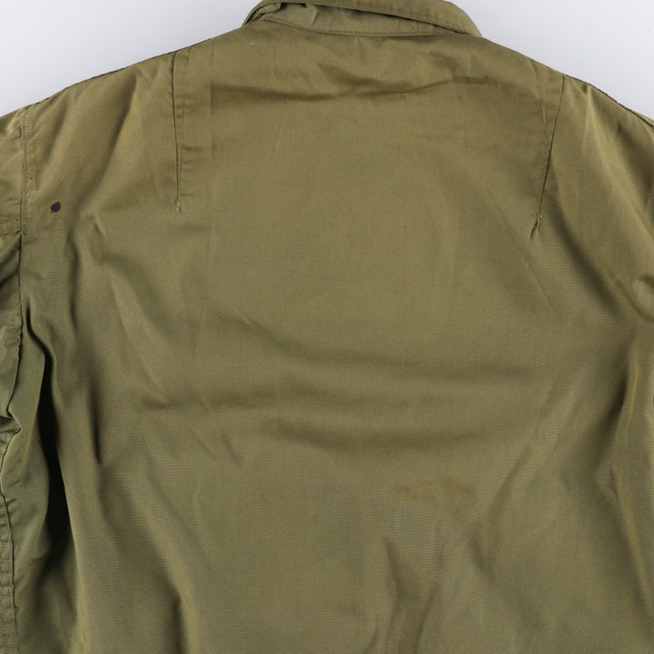 1970'S US Military Flight Jacket, Made in USA, Large Regular, Men's Size L, Vintage Nylon Khaki type Vintage Second Hand