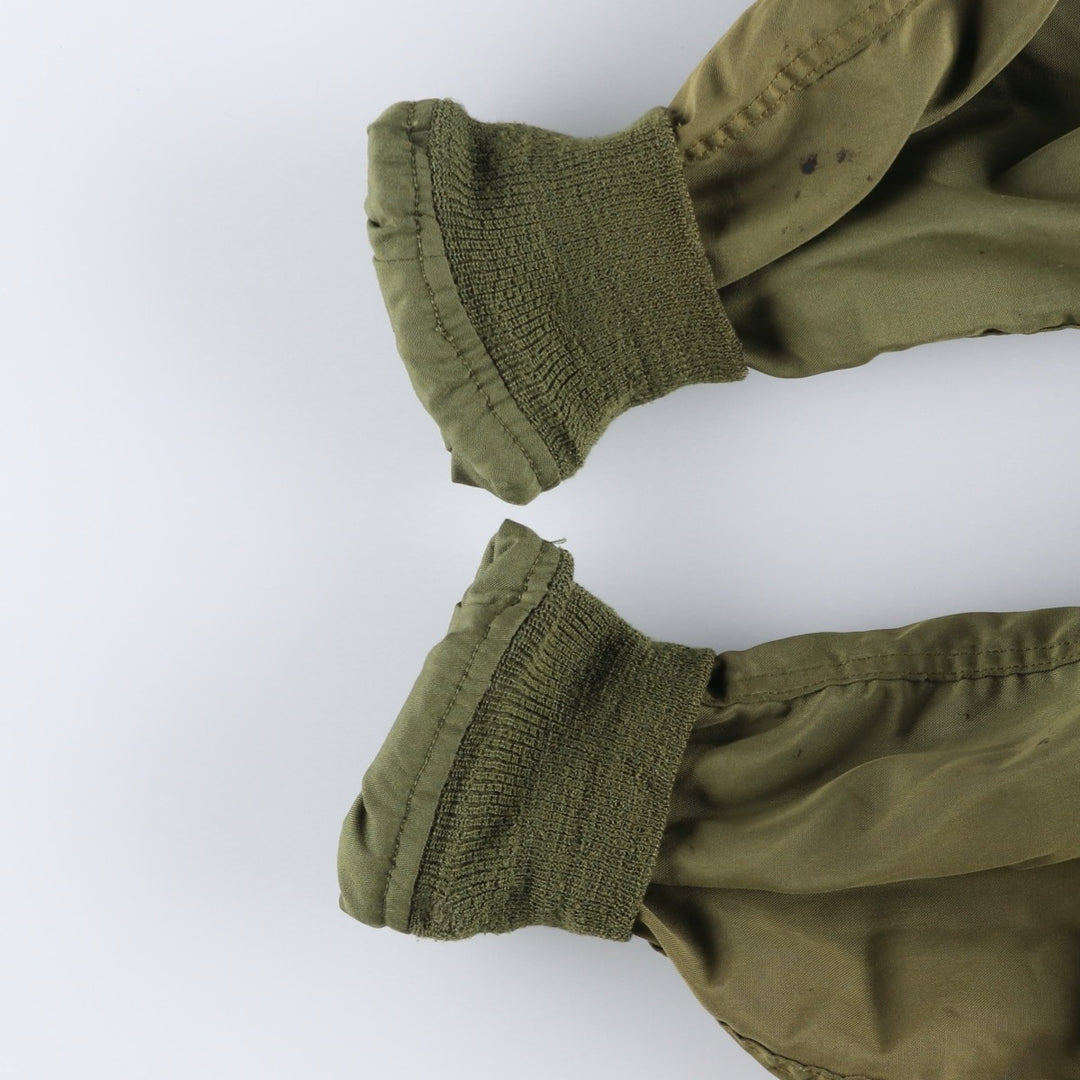 1970'S US Military Flight Jacket, Made in USA, Large Regular, Men's Size L, Vintage Nylon Khaki type Vintage Second Hand