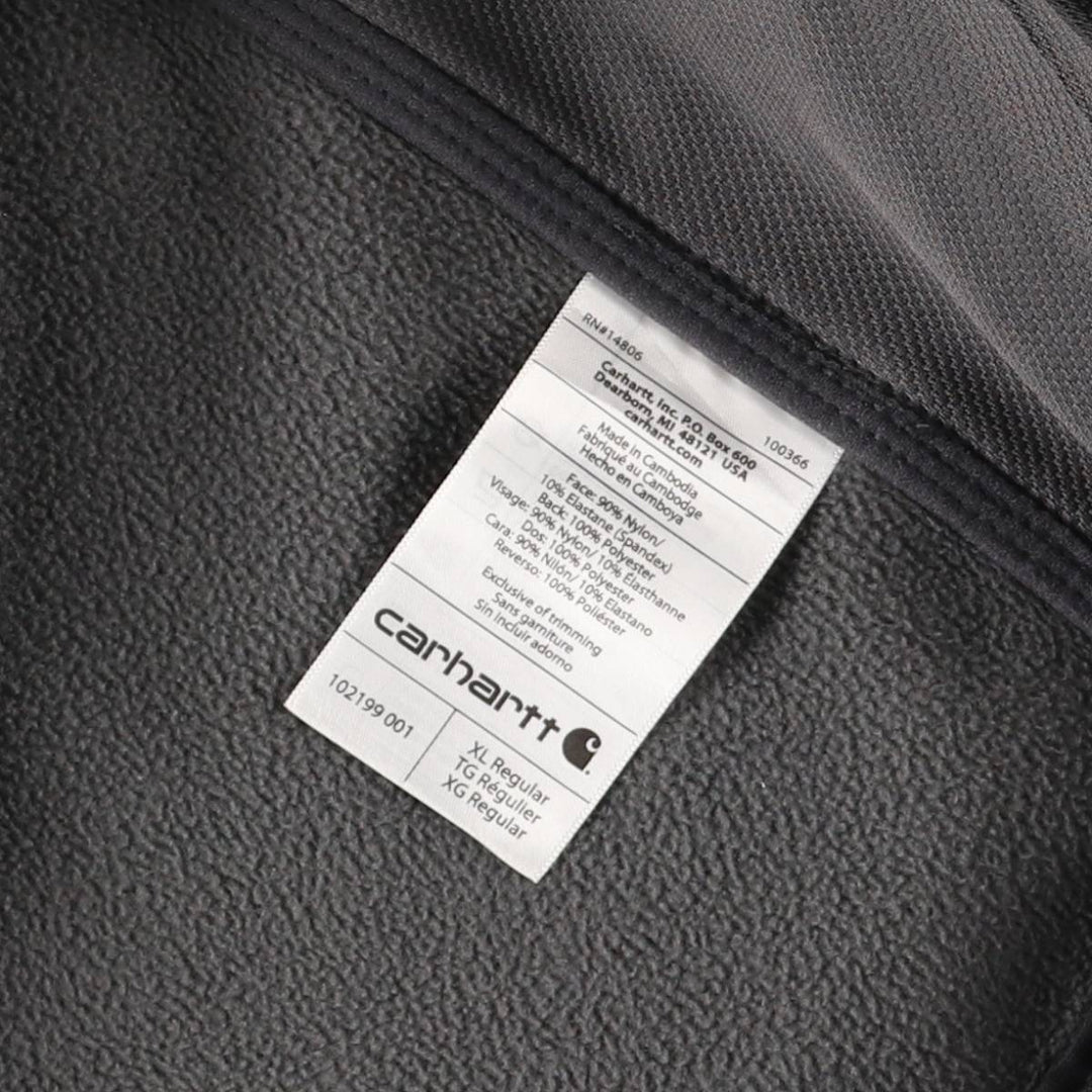 Carhartt Softshell Jacket, Men's XL Nylon black type Vintage Second Hand