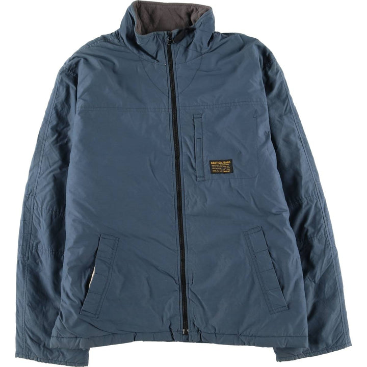 Nautica Men's Padded Puffer Jacket, Size L cotton Blue type light blue Vintage Second Hand
