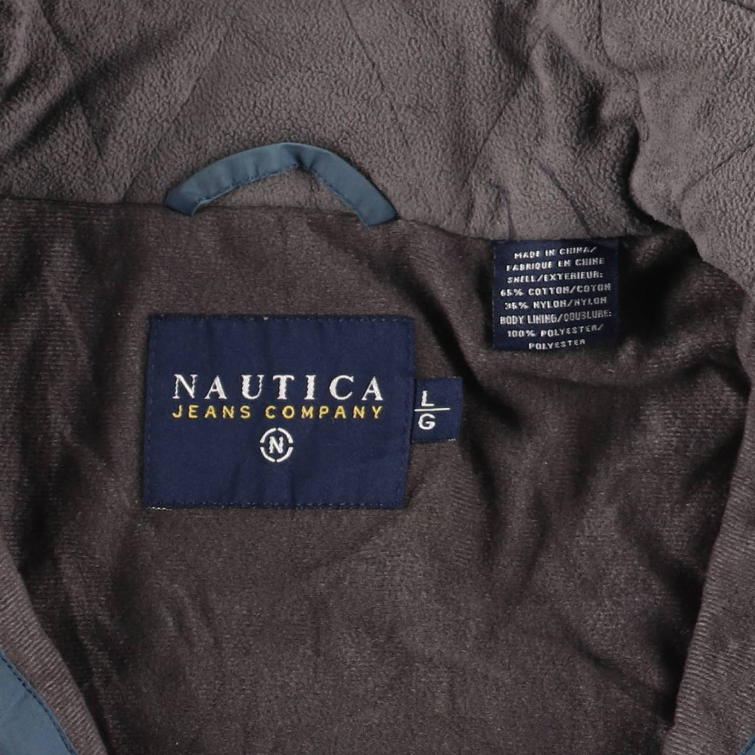 Nautica Men's Padded Puffer Jacket, Size L cotton Blue type light blue Vintage Second Hand