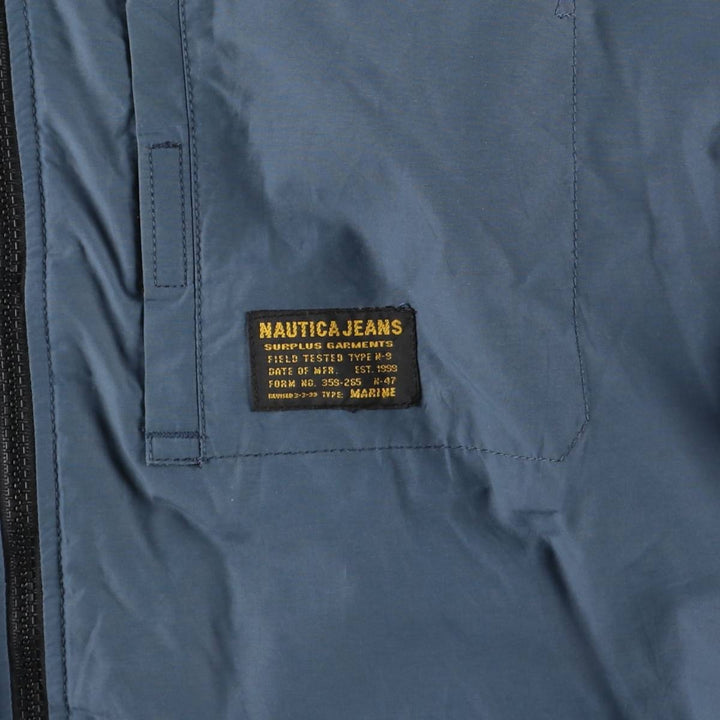 Nautica Men's Padded Puffer Jacket, Size L cotton Blue type light blue Vintage Second Hand