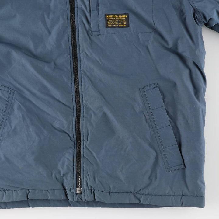 Nautica Men's Padded Puffer Jacket, Size L cotton Blue type light blue Vintage Second Hand