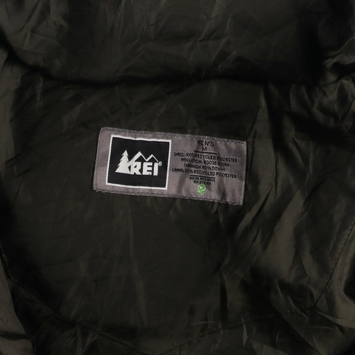 REI Goose Down Jacket, Men's Size M recycled polyester black type Vintage Second Hand