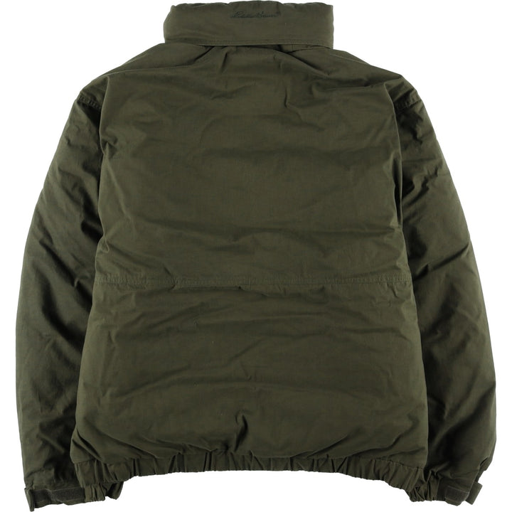 00'S Eddie Bauer goose down jacket, men's size L cotton Khaki type sage green Vintage Second Hand