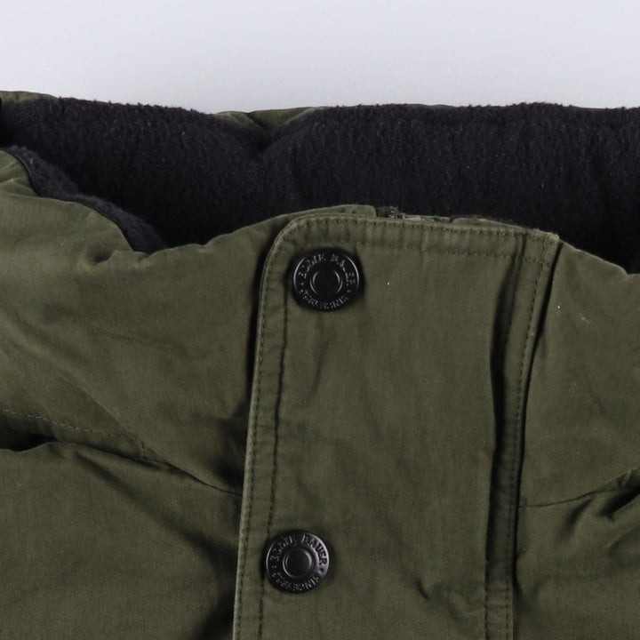 00'S Eddie Bauer goose down jacket, men's size L cotton Khaki type sage green Vintage Second Hand