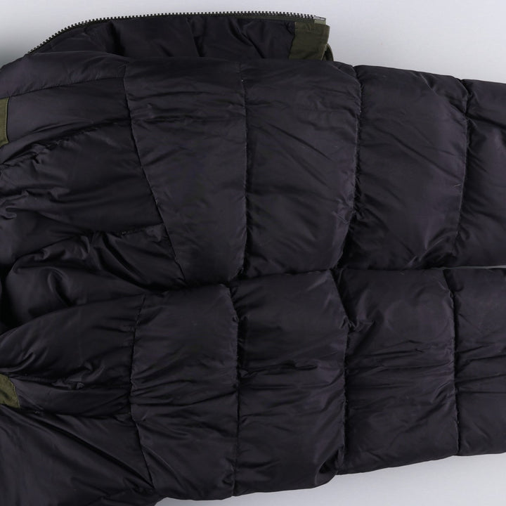 00'S Eddie Bauer goose down jacket, men's size L cotton Khaki type sage green Vintage Second Hand