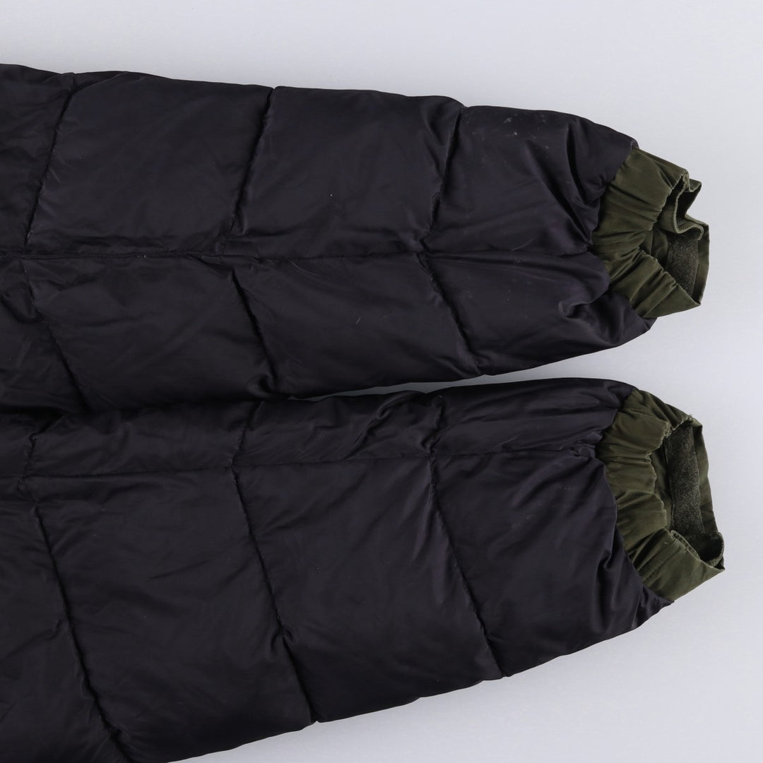 00'S Eddie Bauer goose down jacket, men's size L cotton Khaki type sage green Vintage Second Hand