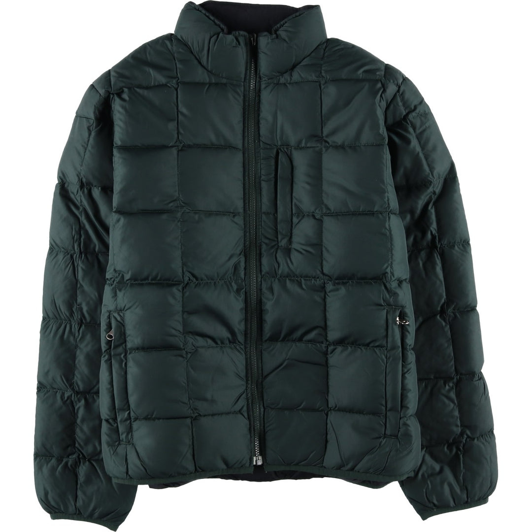 90s-00'S LLBean Goose Down Jacket, Men's Size Medium Nylon Green type dark green Vintage Second Hand