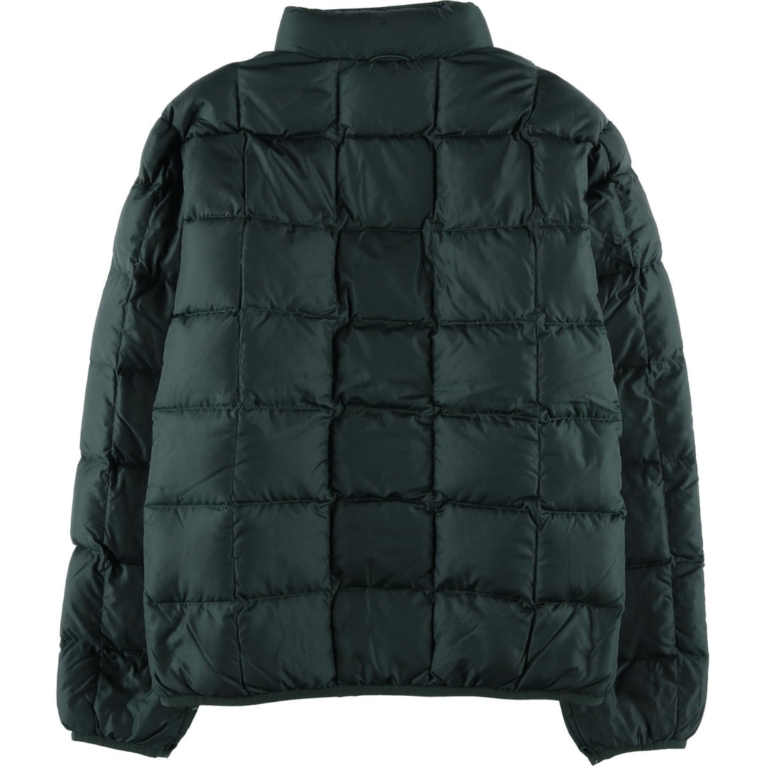 90s-00'S LLBean Goose Down Jacket, Men's Size Medium Nylon Green type dark green Vintage Second Hand