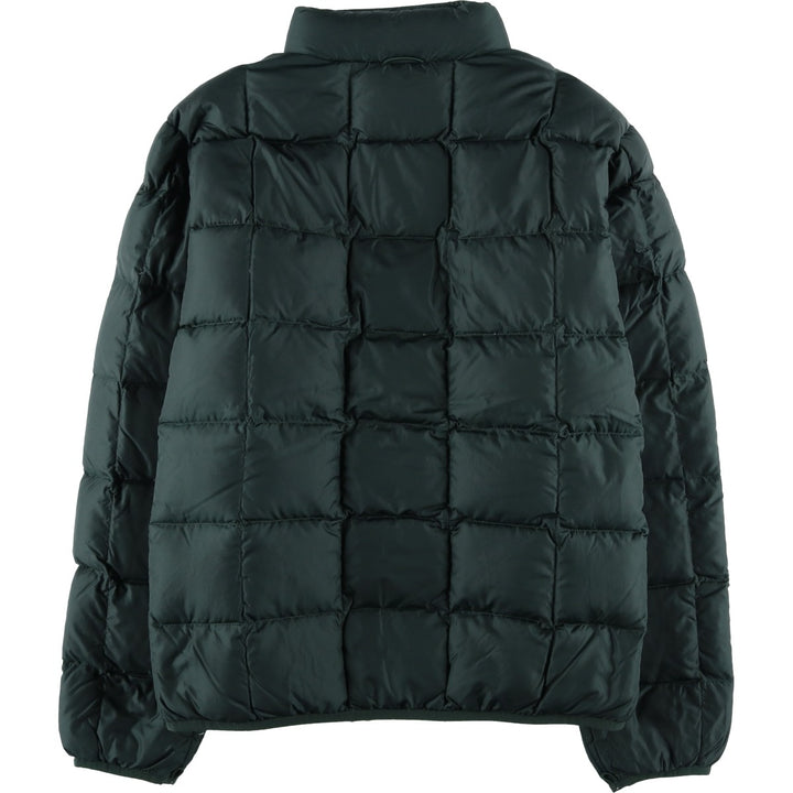 90s-00'S LLBean Goose Down Jacket, Men's Size Medium Nylon Green type dark green Vintage Second Hand