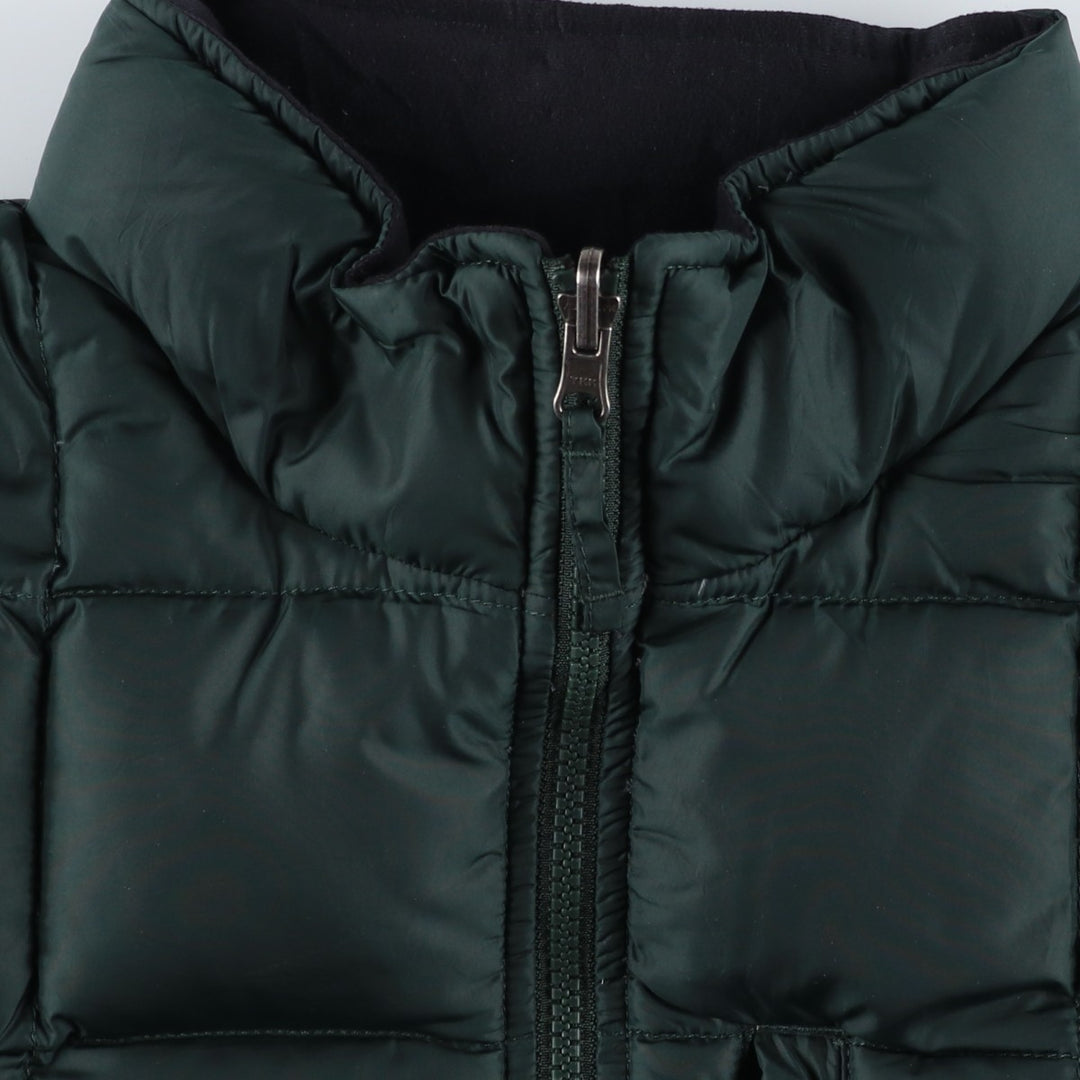 90s-00'S LLBean Goose Down Jacket, Men's Size Medium Nylon Green type dark green Vintage Second Hand