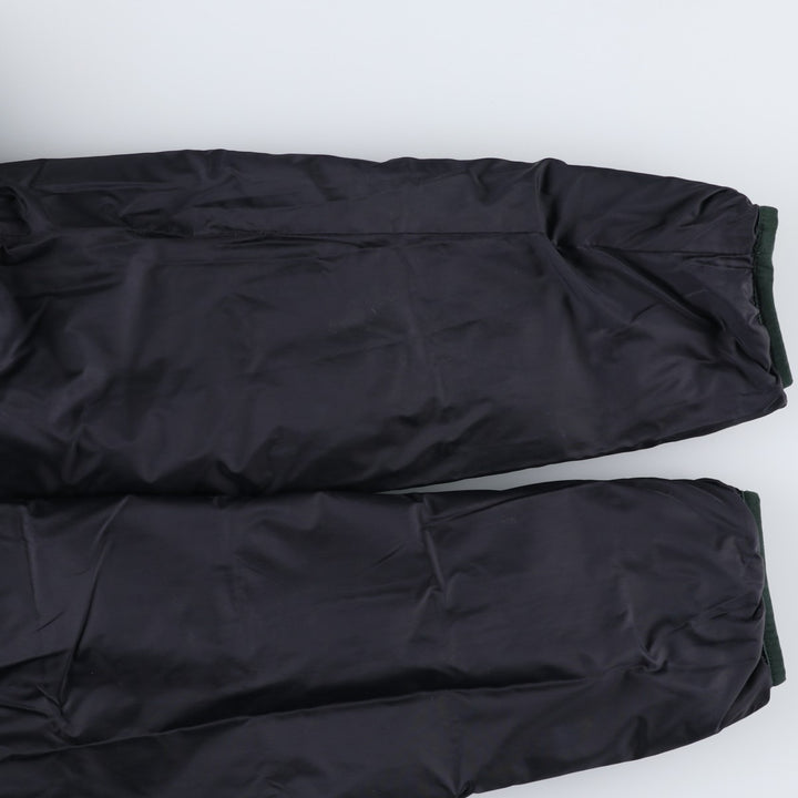 90s-00'S LLBean Goose Down Jacket, Men's Size Medium Nylon Green type dark green Vintage Second Hand