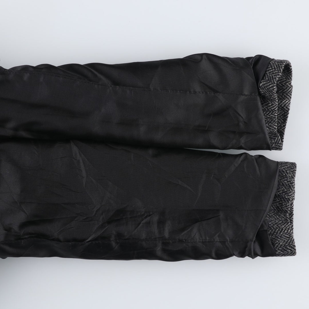 Harris Tweed Herringbone Wool Tailored Jacket, Made in England, Men's Size L wool Charcoal Vintage Second Hand