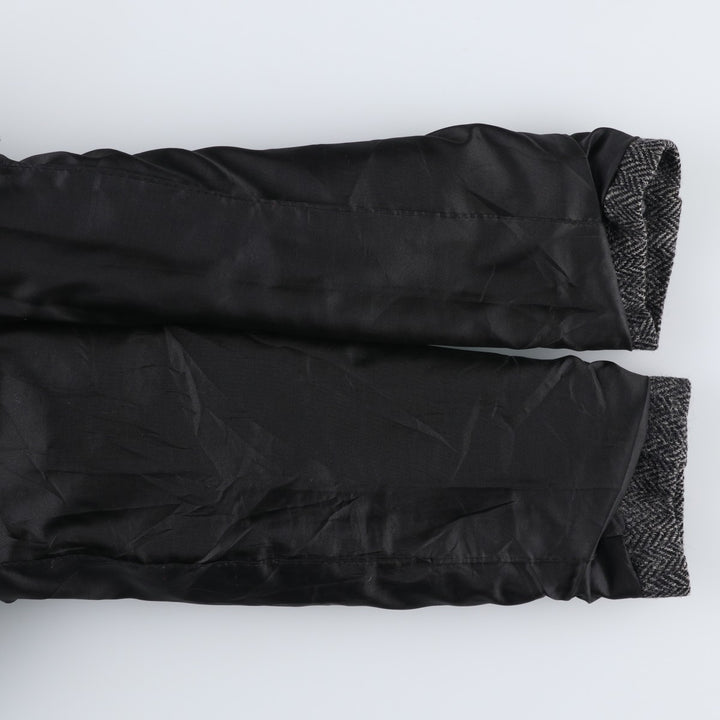 Harris Tweed Herringbone Wool Tailored Jacket, Made in England, Men's Size L wool Charcoal Vintage Second Hand