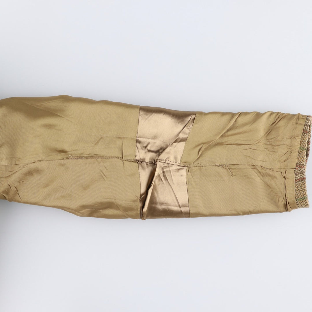 HELLEWELL'S Check Pattern Wool Tailored Jacket, Men's Size Medium, Vintage wool Beige type Vintage Second Hand