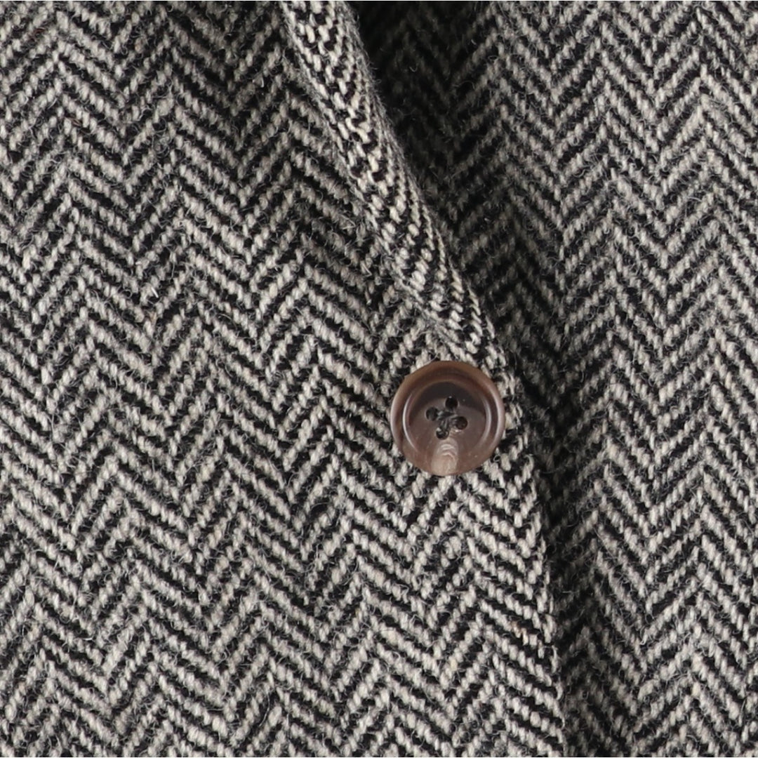 90'S Ralph Lauren POLO by Ralph Lauren Herringbone Tailored Jacket Made in USA Men's L unclear black type Vintage Second Hand