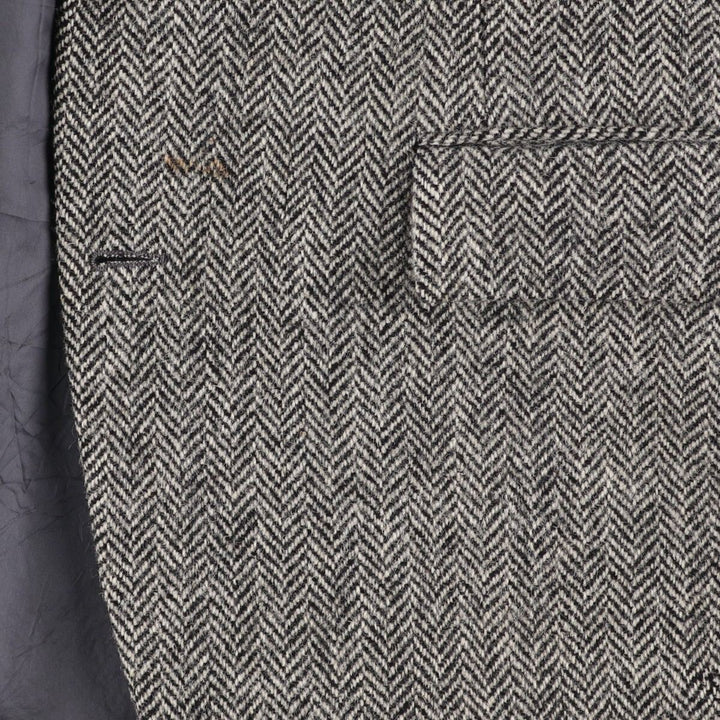 90'S Ralph Lauren POLO by Ralph Lauren Herringbone Tailored Jacket Made in USA Men's L unclear black type Vintage Second Hand