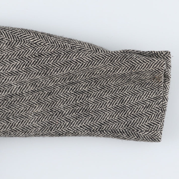 90'S Ralph Lauren POLO by Ralph Lauren Herringbone Tailored Jacket Made in USA Men's L unclear black type Vintage Second Hand